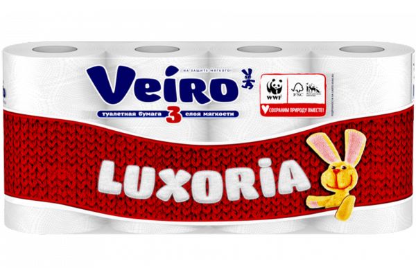 Туалетная бумага "Veiro Luxoria" 3cл. (8шт)