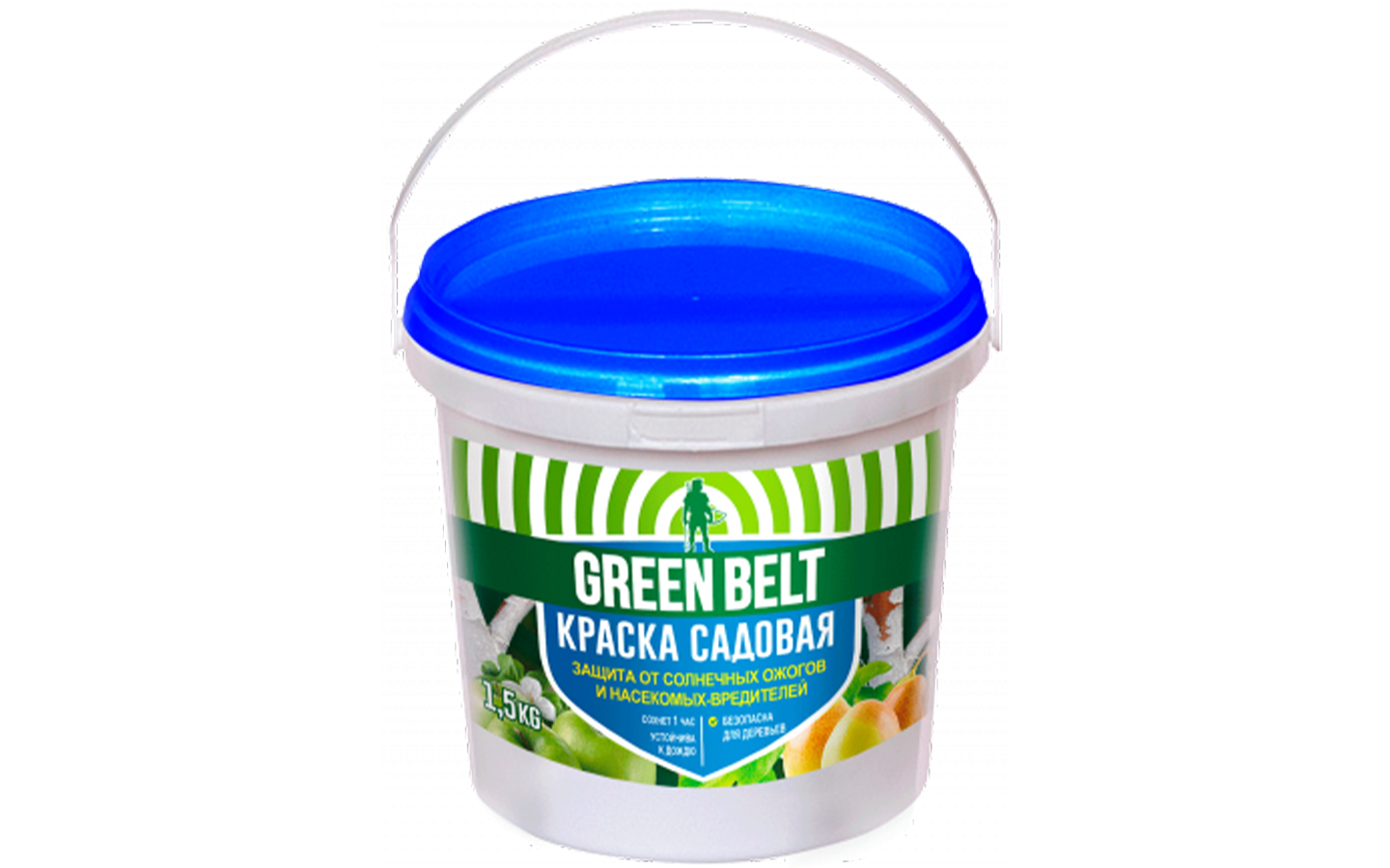 GREEN BELT Краска садовая, ведерко 1,5 кг, 01-493
