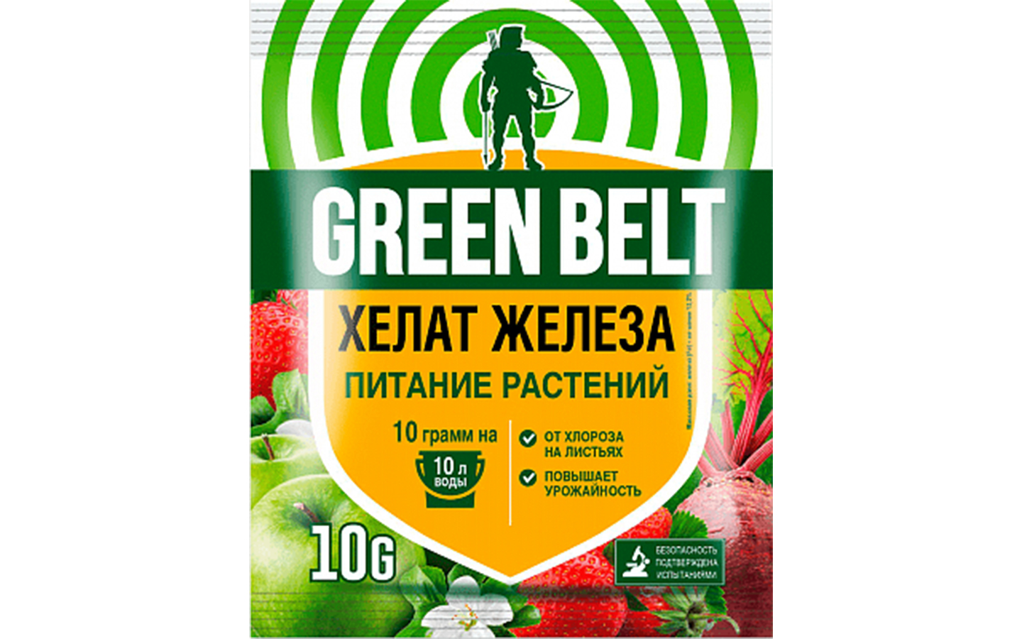 GREEN BELT Хелат железа, пакет 10 гр, 04-507