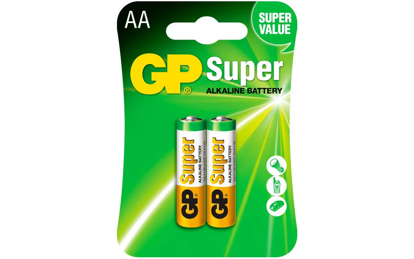 Батарейки GP Super, Alkaline, блистер, AA (2 шт.)