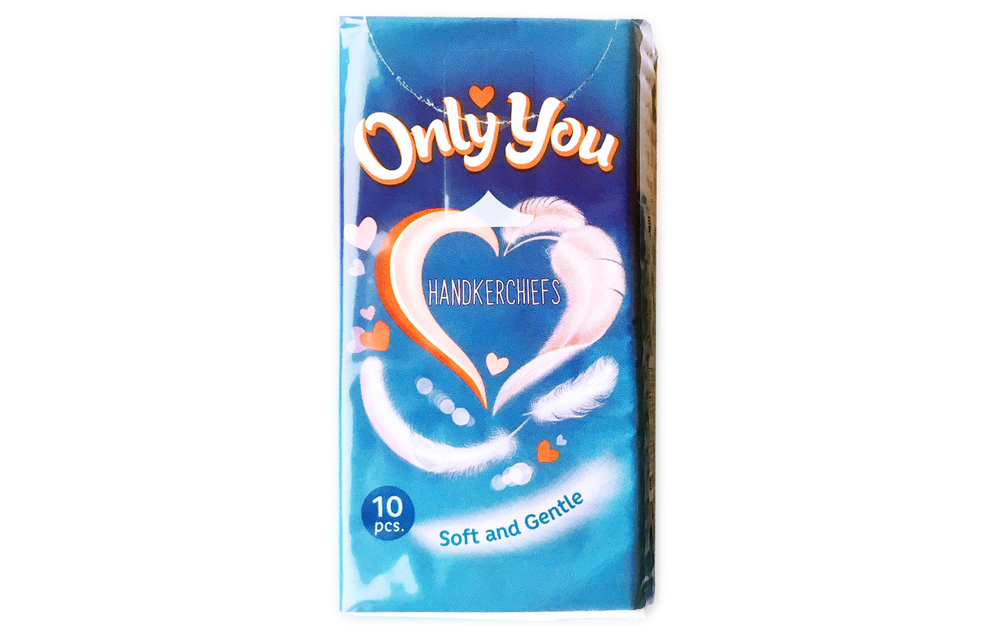 Бумажные платочки "Only You", двухслойные, (10шт)