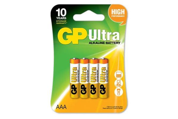 Батарейки GР Ultra Alkaline, блистер, АAА (4 шт.)