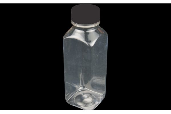 Бутылка ПЭТ квадратная с черной крышкой 300 мл