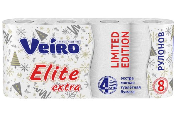 Туалетная бумага "Veiro Elite Extra" 4cл. (8шт)