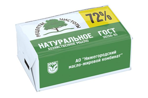 Мыло хозяйственное 72%, 200гр. (Н.Новгород), в упаковке