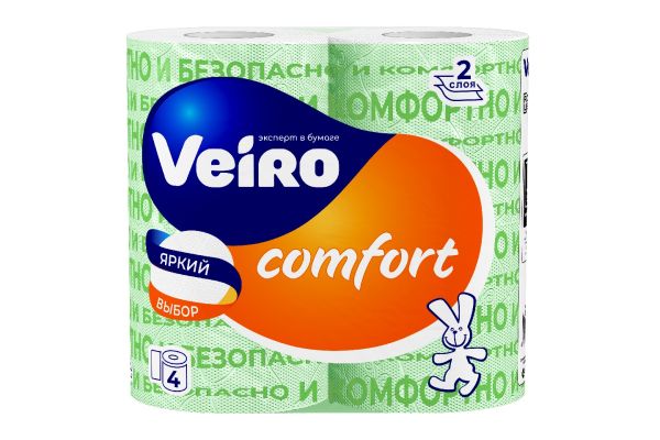 Туалетная бумагa "Veiro Comfort", (4шт)