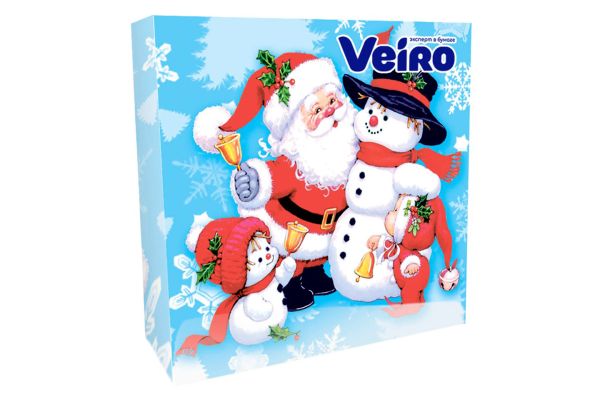Салфетки бумажные "Veirо НГ" 3-слоя (20шт), СНЕГОВИК