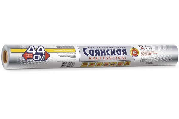 Фольга Саянскaя Professional 44cм*80м*11мкм, Универсальная, (У80-11-440х8)