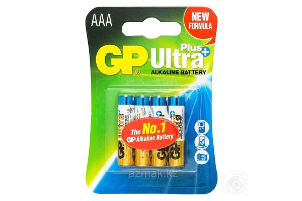 Батарейки GР Ultra Plus, Alkaline, блистер, АAA (4 шт.)