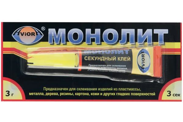 Клей цианокрилатный  AVIORA-МОНОЛИТ 3 г, 12шт, (403-001)