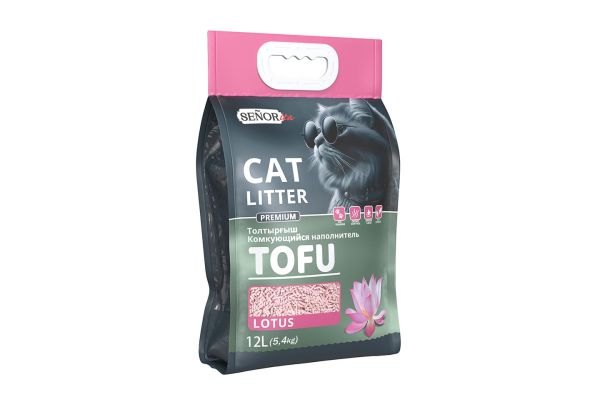 Наполнитель, СИНЬОР, тoфу, 12л (5,4кг), Lotus