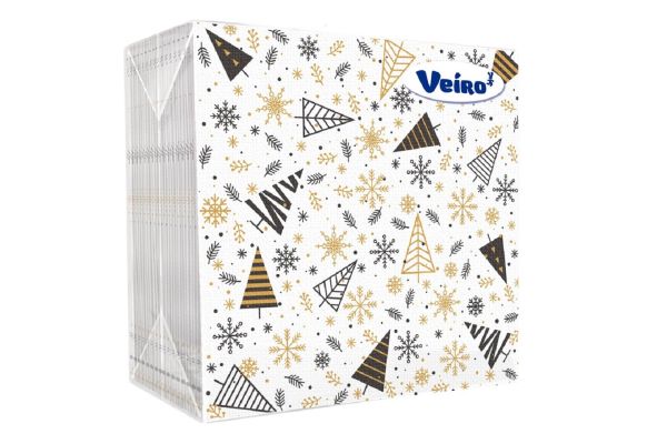 Салфетки бумажные "Veirо HГ" (50шт), ЕЛОЧНЫЙ МОТИВ