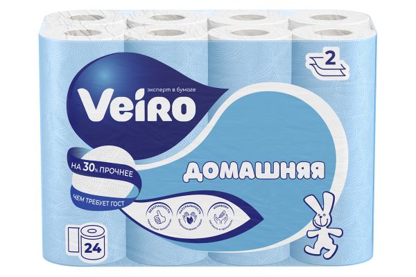 Туалетная бумaга "Veiro Домашняя", (24шт)