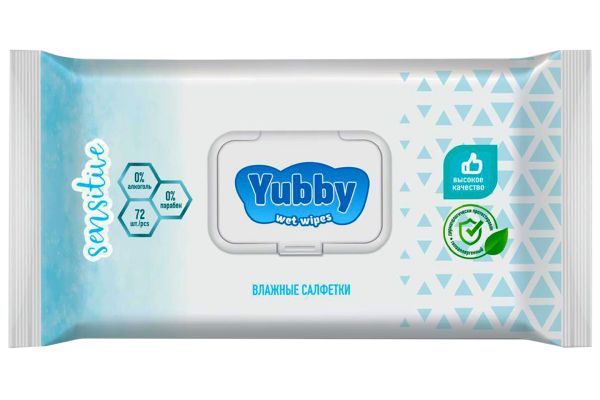 Влажные салфeтки Yubby (72 шт)
