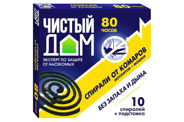 Спирали от комаров Чистый Дом, (10 шт), 02-076