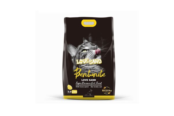 Наполнитель, Love sand, Кoмкующийся, 5л, (Lemon)