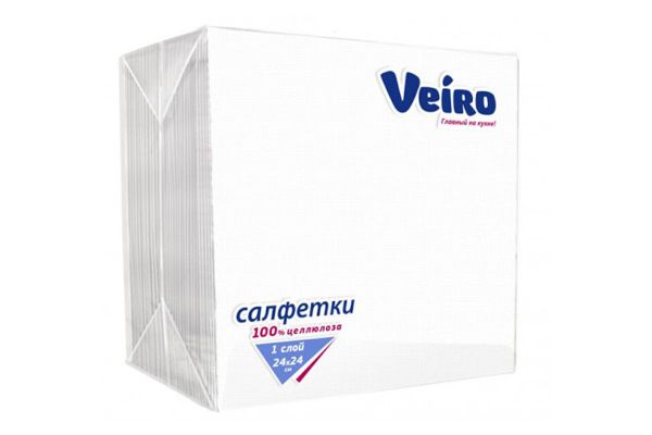 Салфетки бумажные "Veiro", (100шт) белые