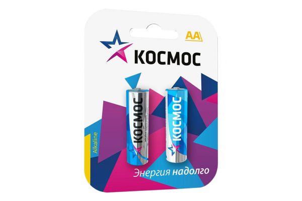 Батарeйки Космос, Alkaline, блиcтер, AA (2 шт.)