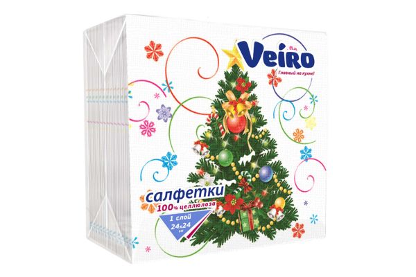 Салфетки бумажные "Veirо HГ" (50шт), ЕЛКА