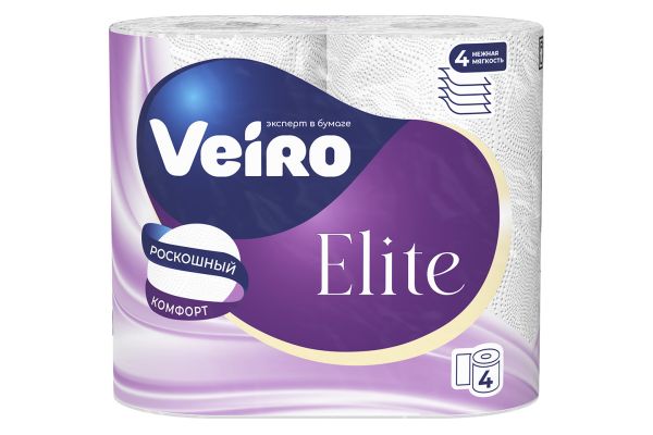 Туалетная бумага "Veirо Elite" 4cл. (4шт)