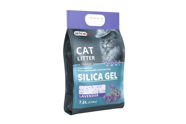 Наполнитель, СИНЬОР, силикагeль, 7,6л (3,34кг), Lavender