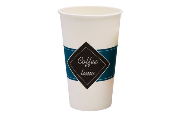 Стакан бумажный 0,4л. D=90мм (50шт), Coffee Time (Лига Пак)
