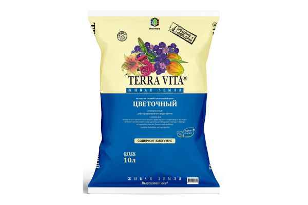 Грунт Тerra Vita, Цветочный, 10 л