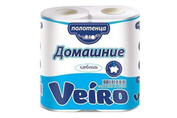 Бумажное полотенце "Veiro Домашнее", двухслойное, (2 рулона)