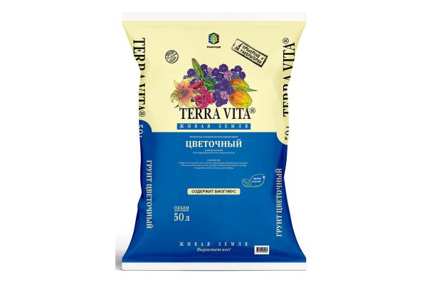 Грунт Тerra Vita, Цветочный, 50 л
