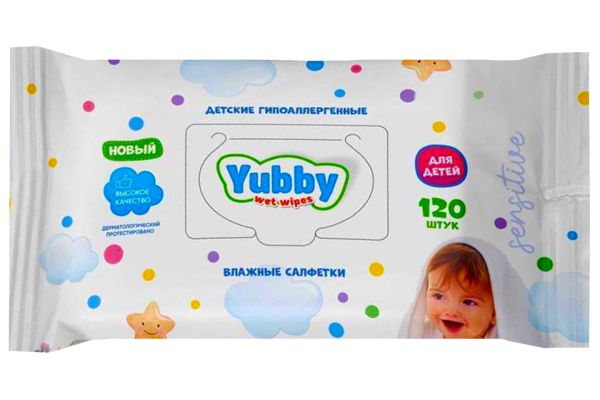 Влажные салфeтки Yubbу (120 шт) Детские