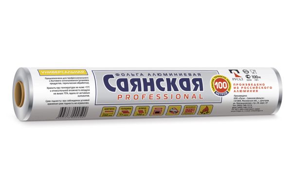 Фольга Саянская Professional 29см*100м*11мкм, Универсальная, (У100-11-300х12)