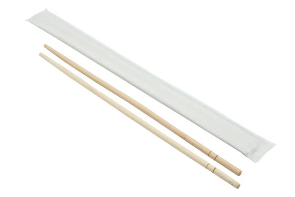 Палочки для еды бамбуковые 23 см в бумажной инд. упаковке (100 шт) (401-863)