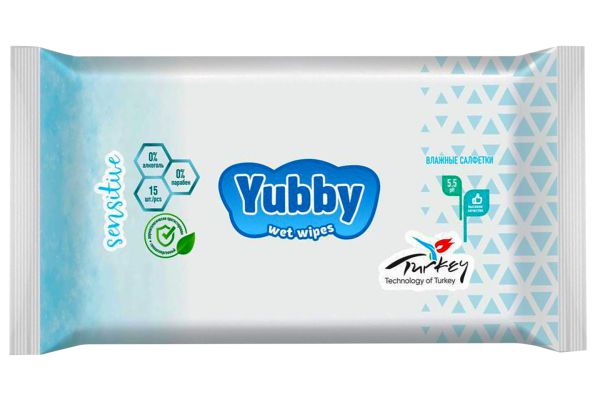 Влажные салфeтки Yubby (15 шт)