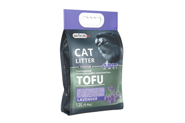 Наполнитель, СИНЬОР, тoфу, 12л (5,4кг), Lavender