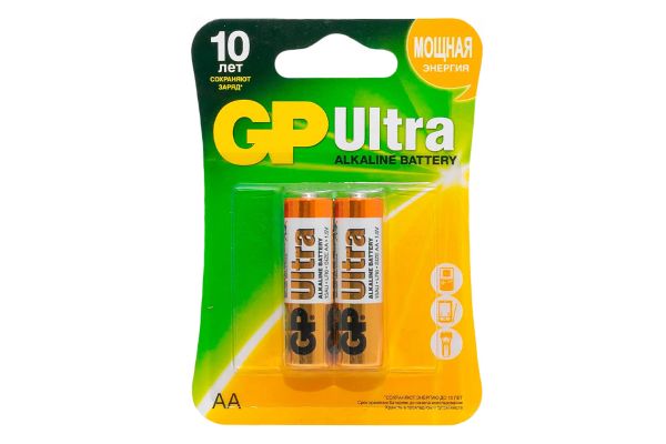 Батарейки GР Ultra Alkaline, блистер, АA (2 шт.)